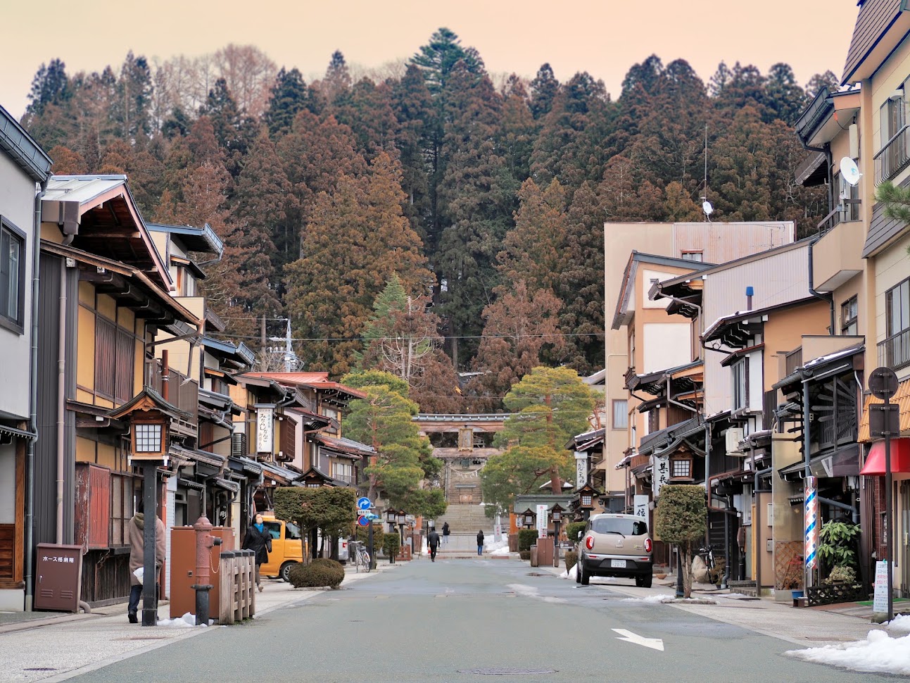 Town with tori gate